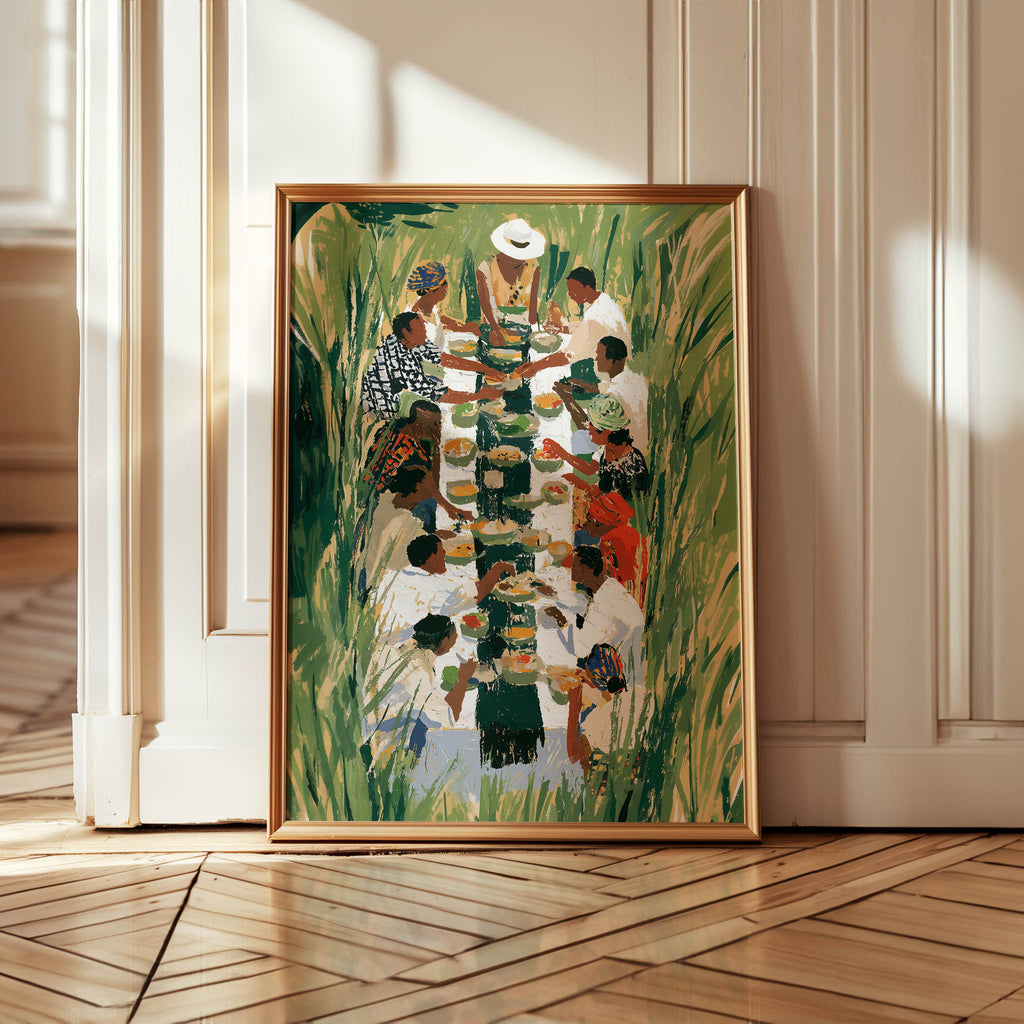 Black Family Gathering Print