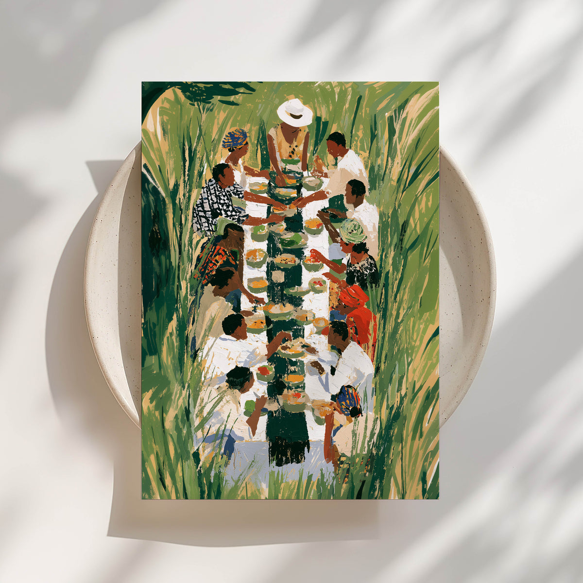 Black Family Gathering Print