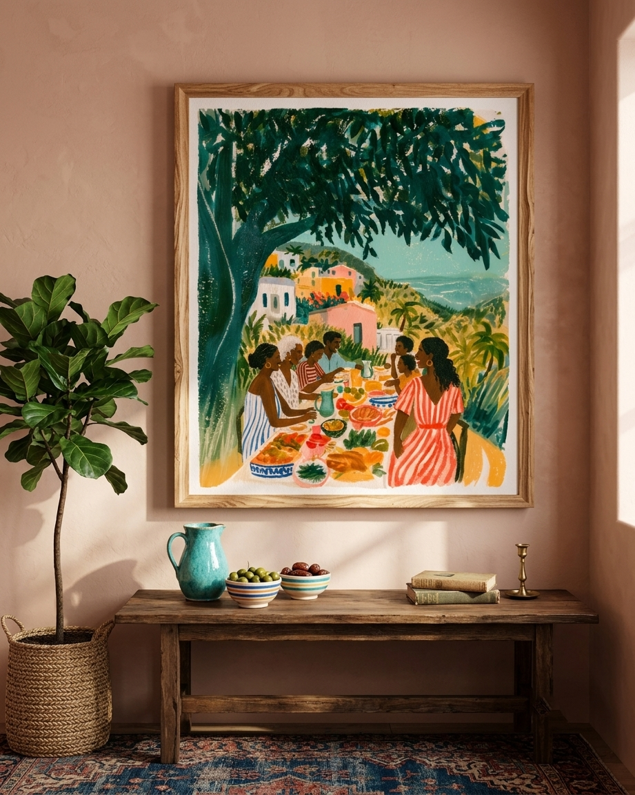 Seaside Gathering Print