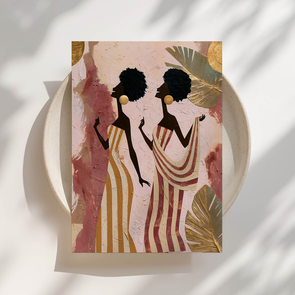 Sisters in Gold Print