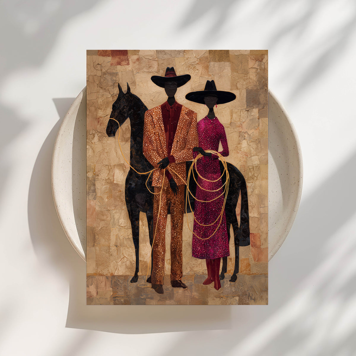 Cowboy Couple Print