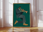Green Room Jazz Print