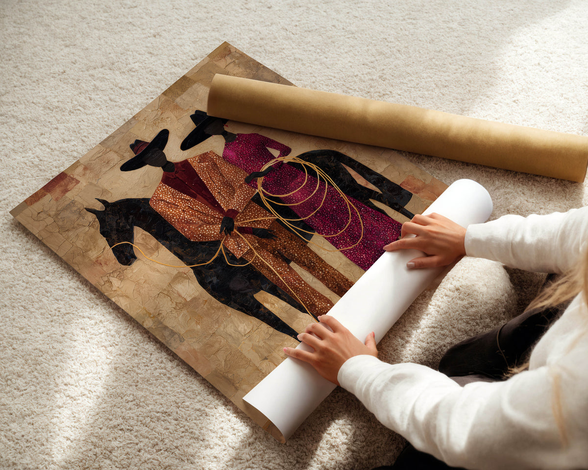 Cowboy Couple Print