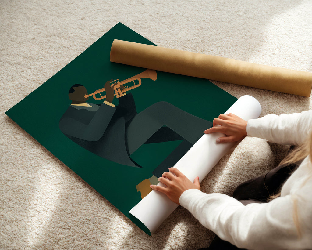 Green Room Jazz Print