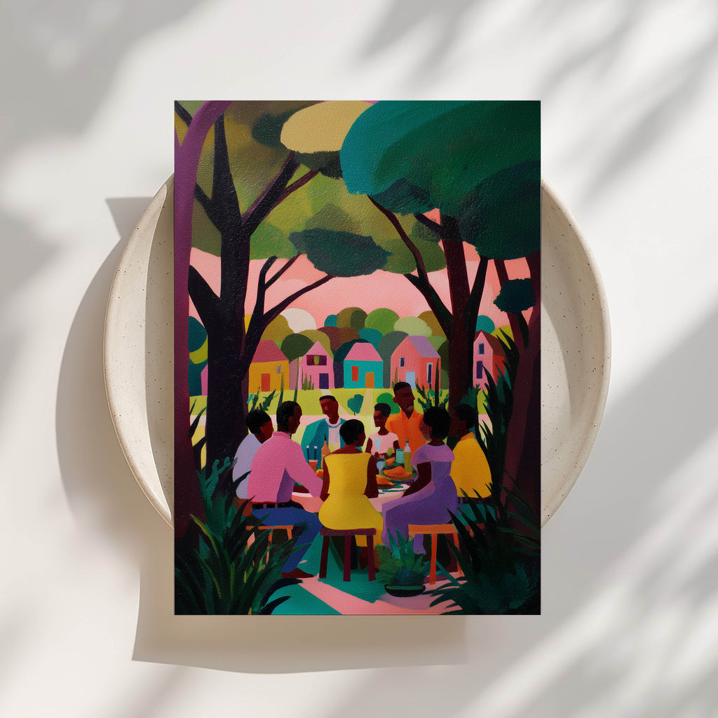 Black Community Table Print