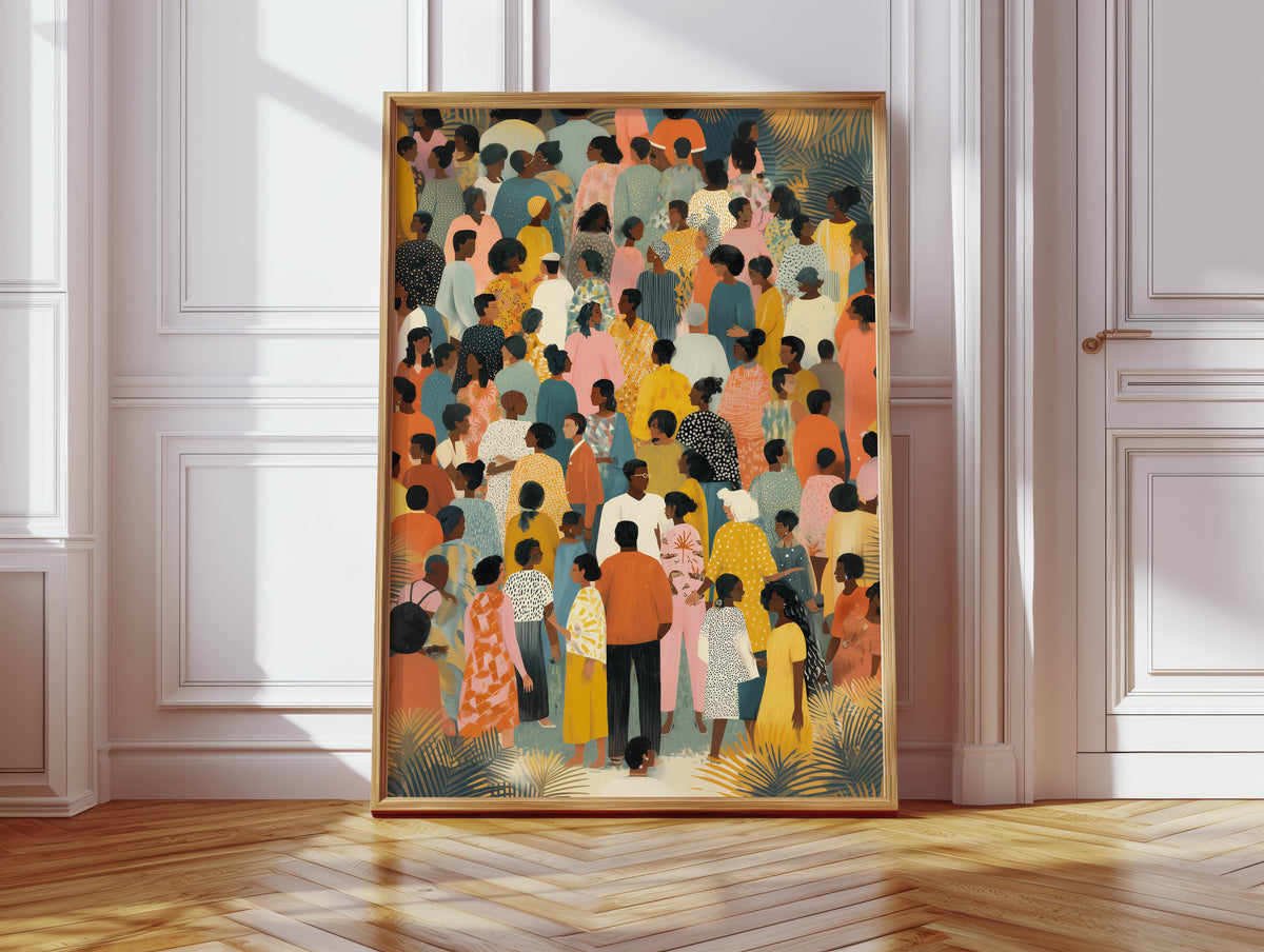 The Black People Crowd Print