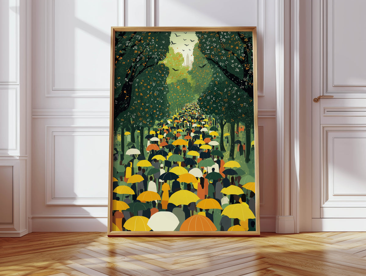 Yellow Umbrellas Print