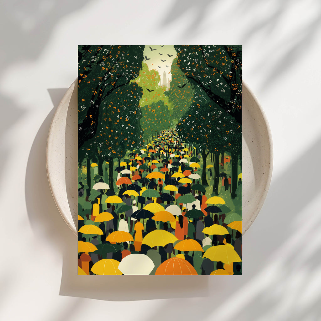 Yellow Umbrellas Print