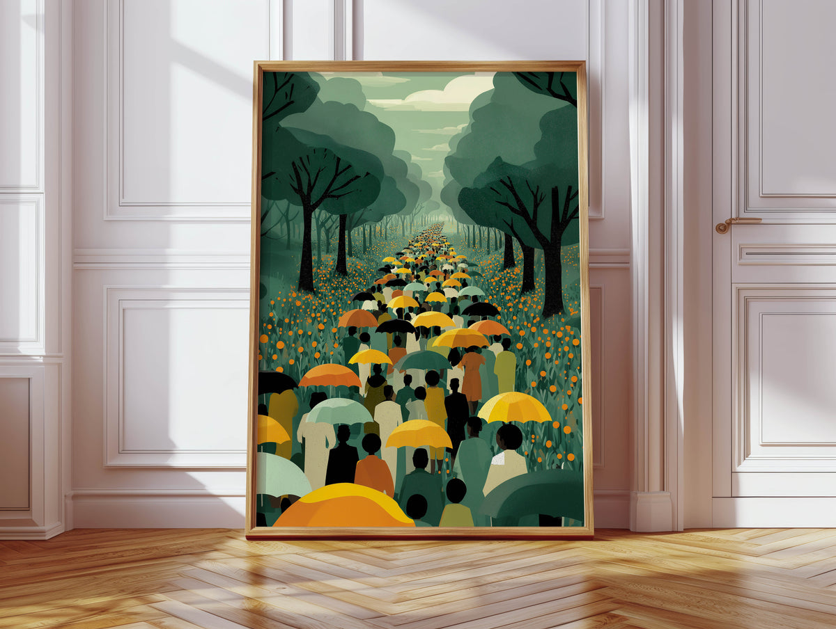 The Umbrella Path Print