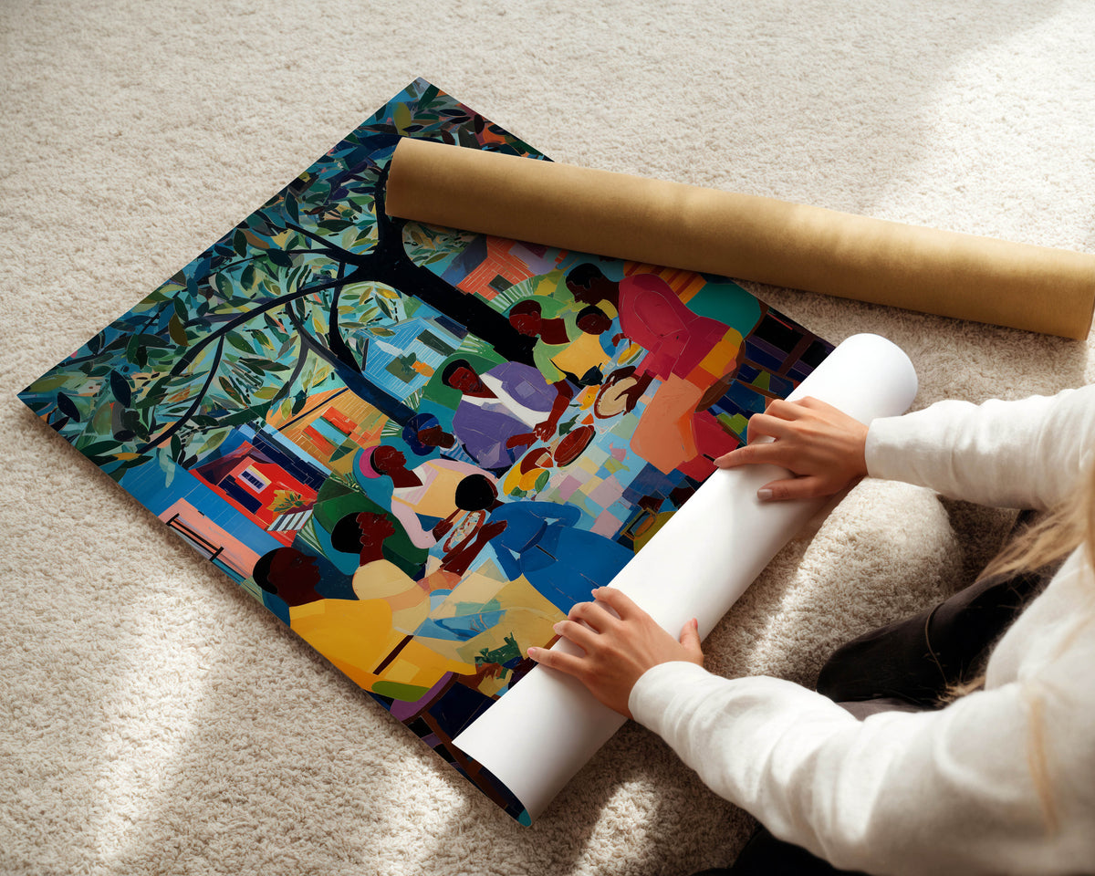 The Black Family Table Print