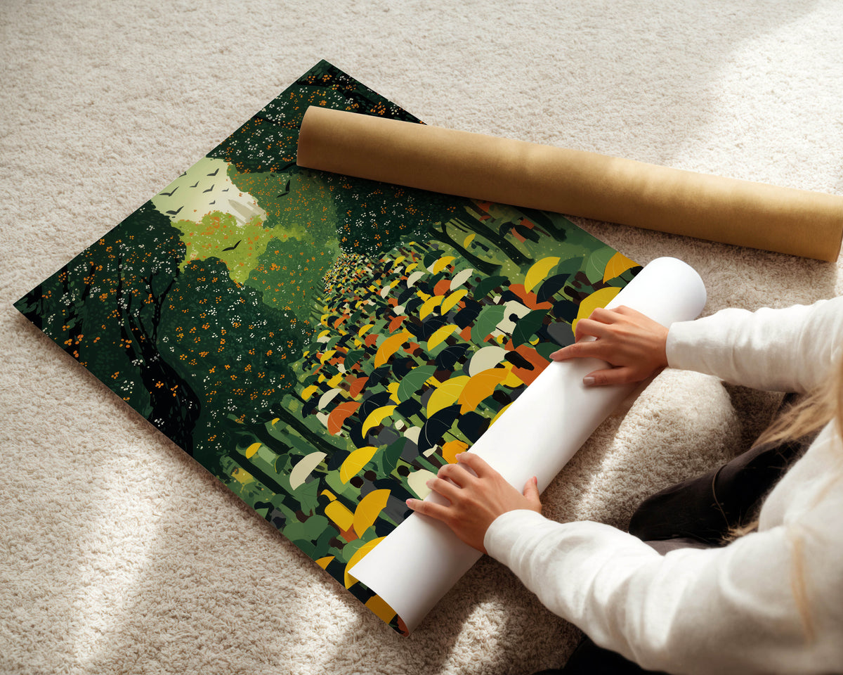 Yellow Umbrellas Print