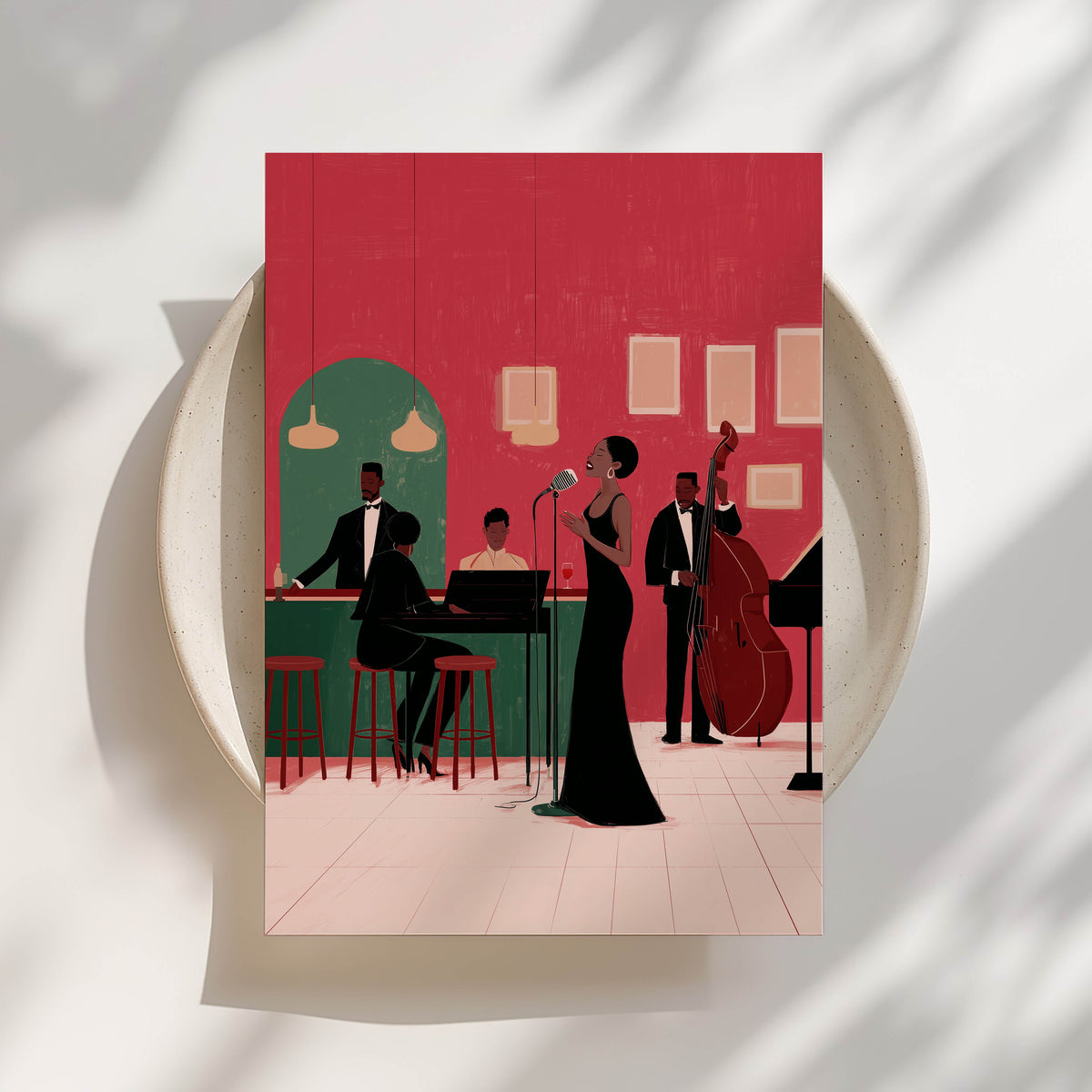 Red Room Jazz Print