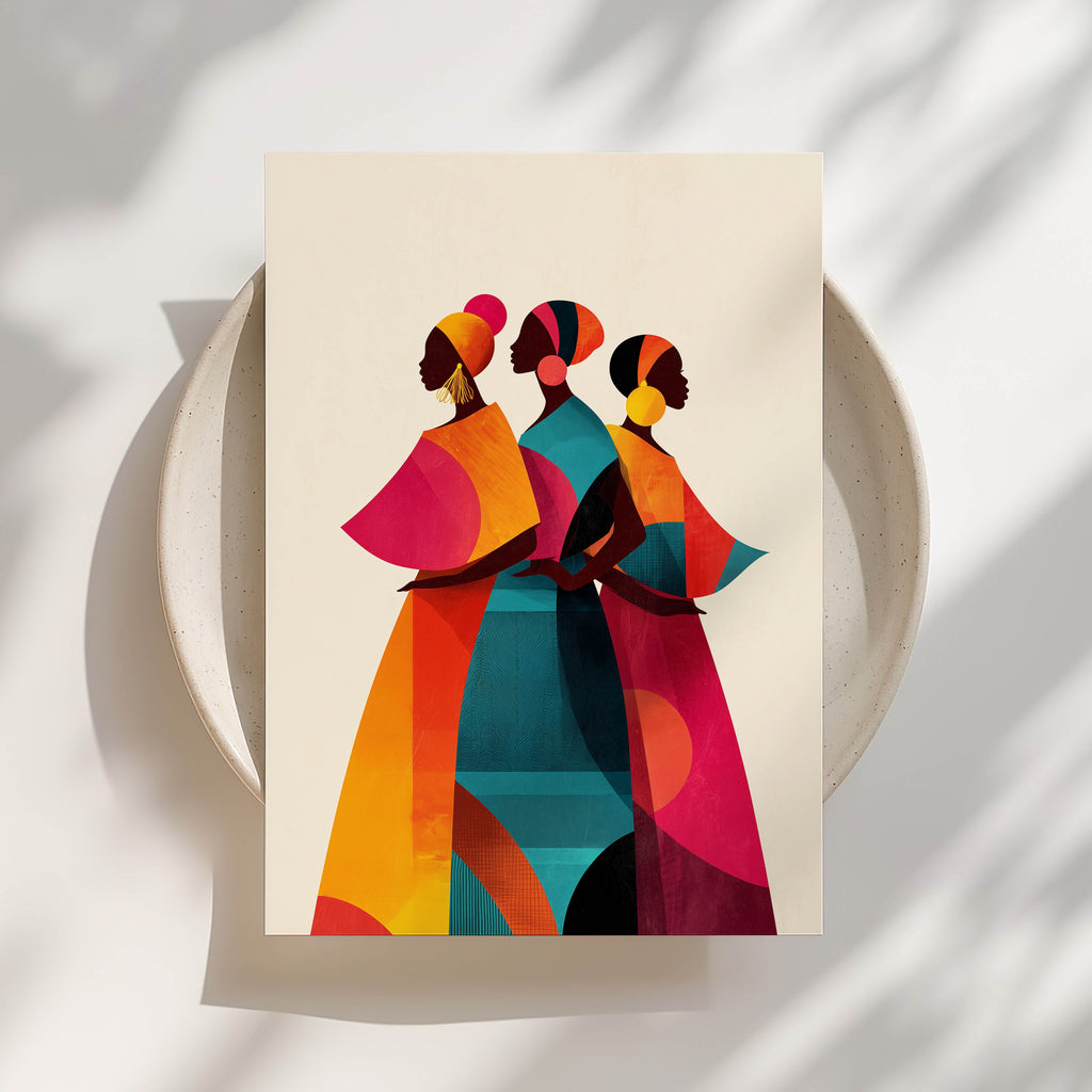 Geometric Sisters Print