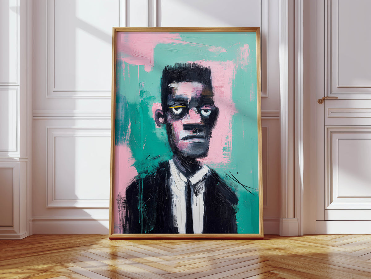 Mr. Green - Bold Black Portrait Print