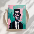 Mr. Green - Bold Black Portrait Print