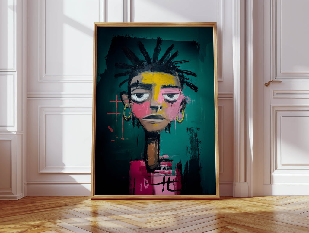 Hoops & Attitude - Black Art Print