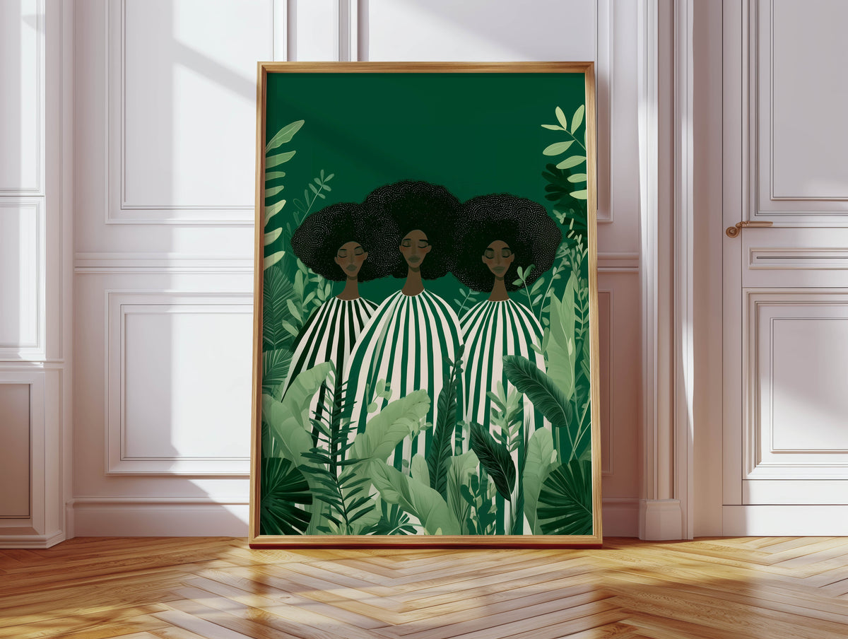 Jungle Sisters - Afrocentric Art Print