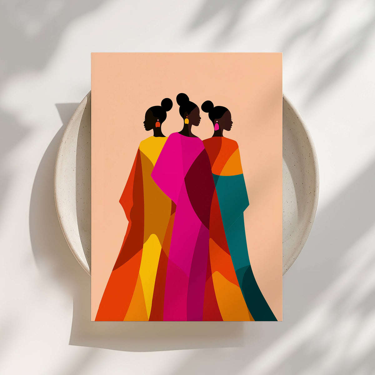 Sisters in Color - Afrocentric Art Print