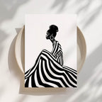 Monochrome - Black Woman Fashion Print