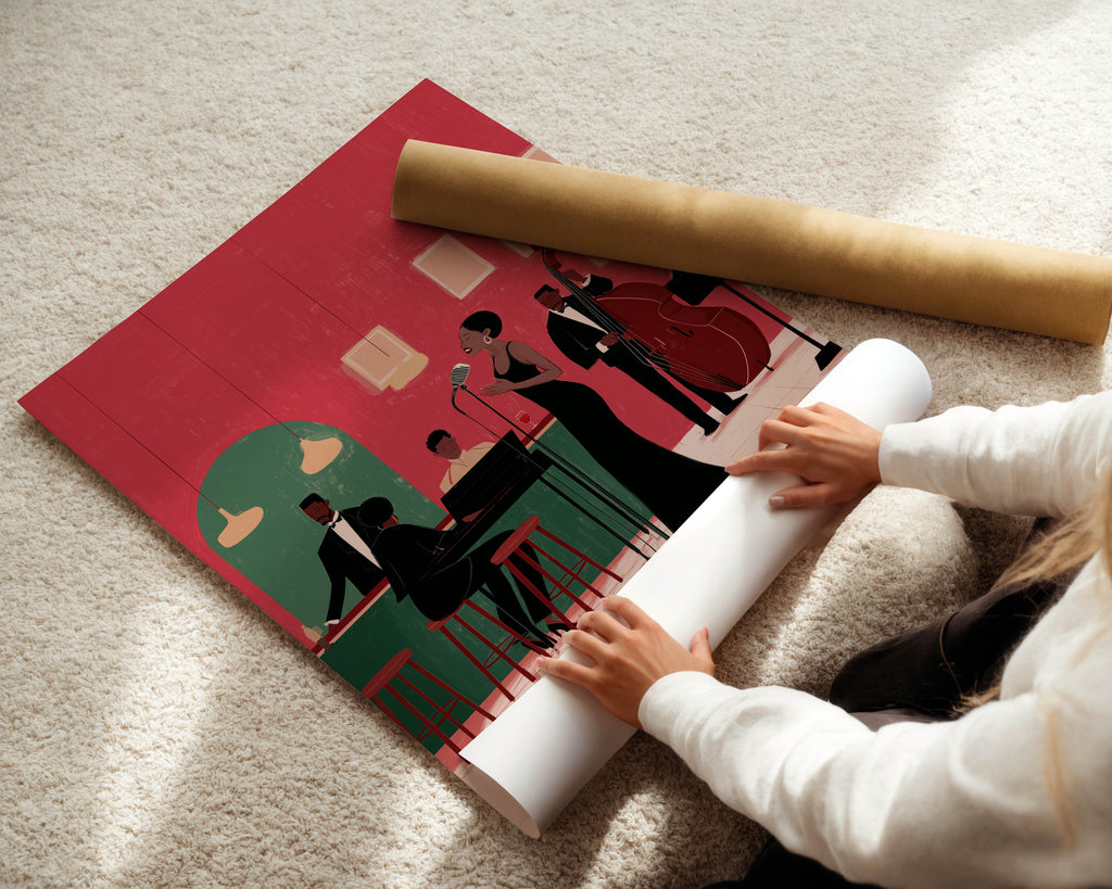 Red Room Jazz Print