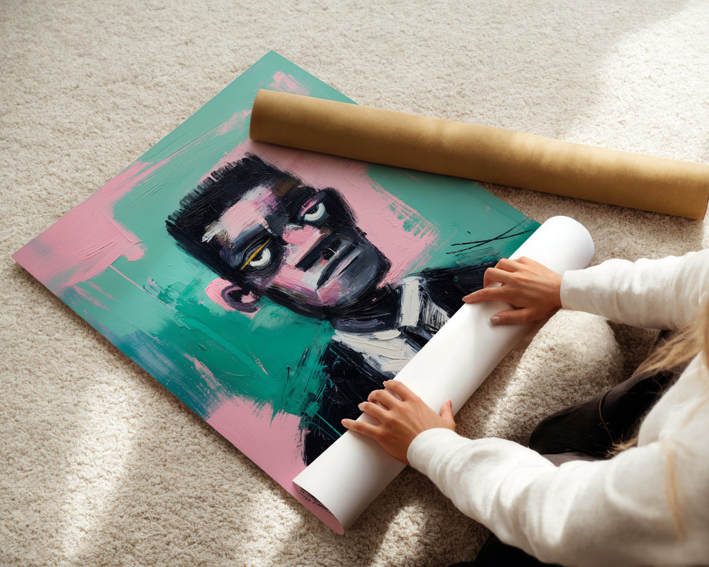 Mr. Green - Bold Black Portrait Print