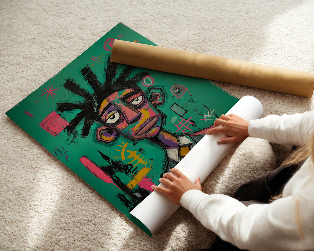 Static - Afrocentric Neo-Expressionist Art Print