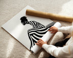 Monochrome - Black Woman Fashion Print