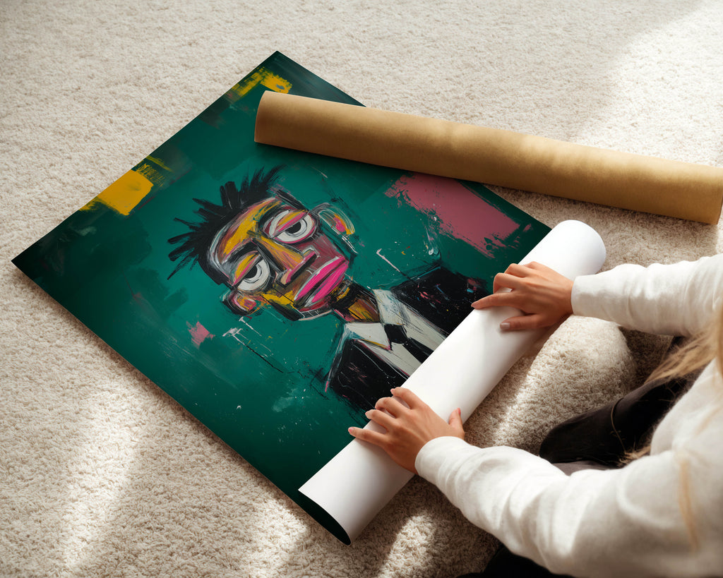 Mr. Teal - Black Man Portrait Art Print