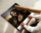 Black Mona Lisa Print