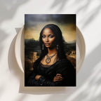 Black Mona Lisa Print
