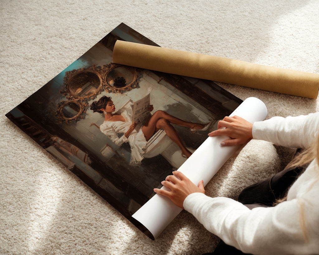 The Morning Read - Afrocentric Humor Print