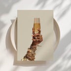 Champagne Toast - Black Woman Art Print