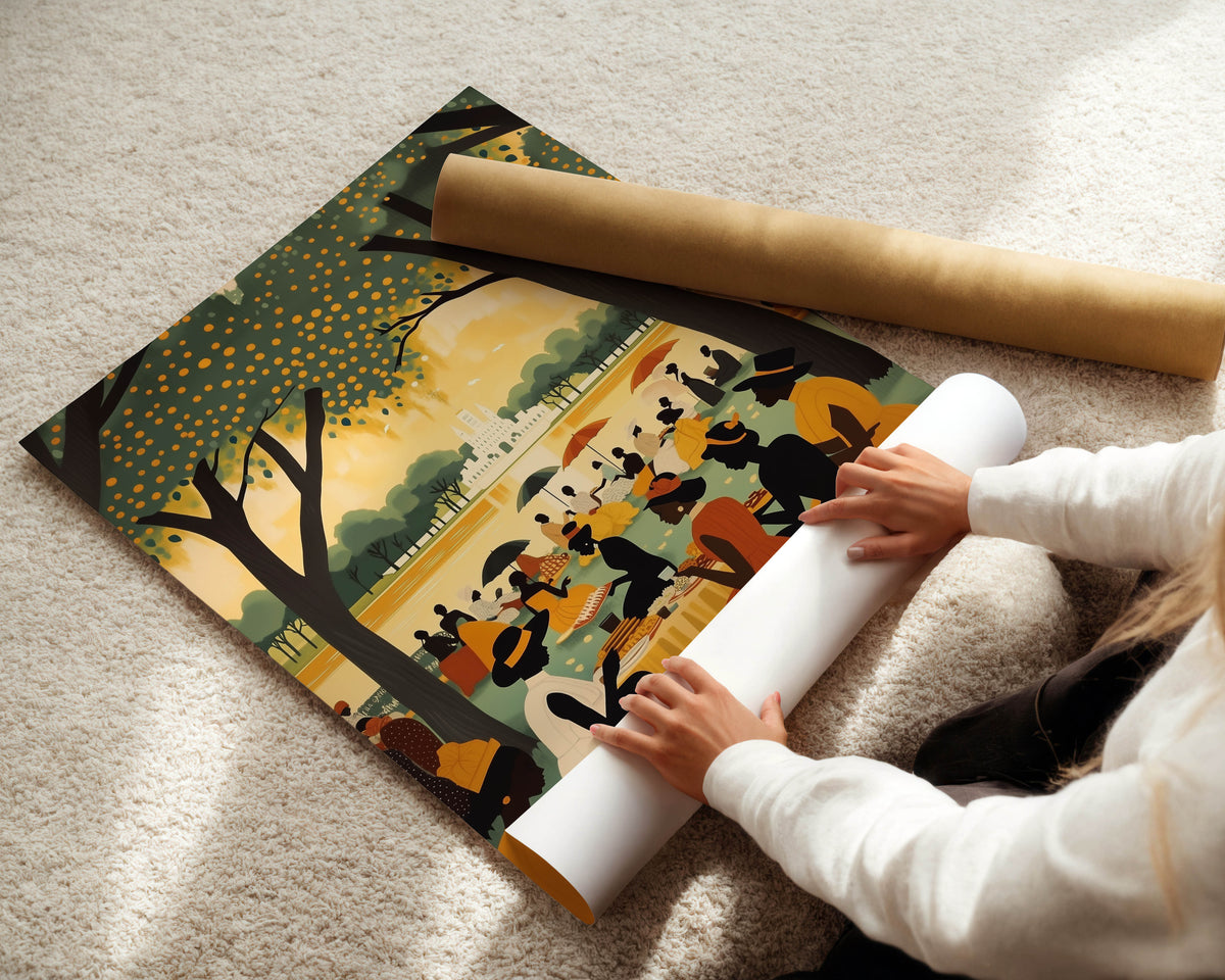 Golden Park - Black Community Art Print