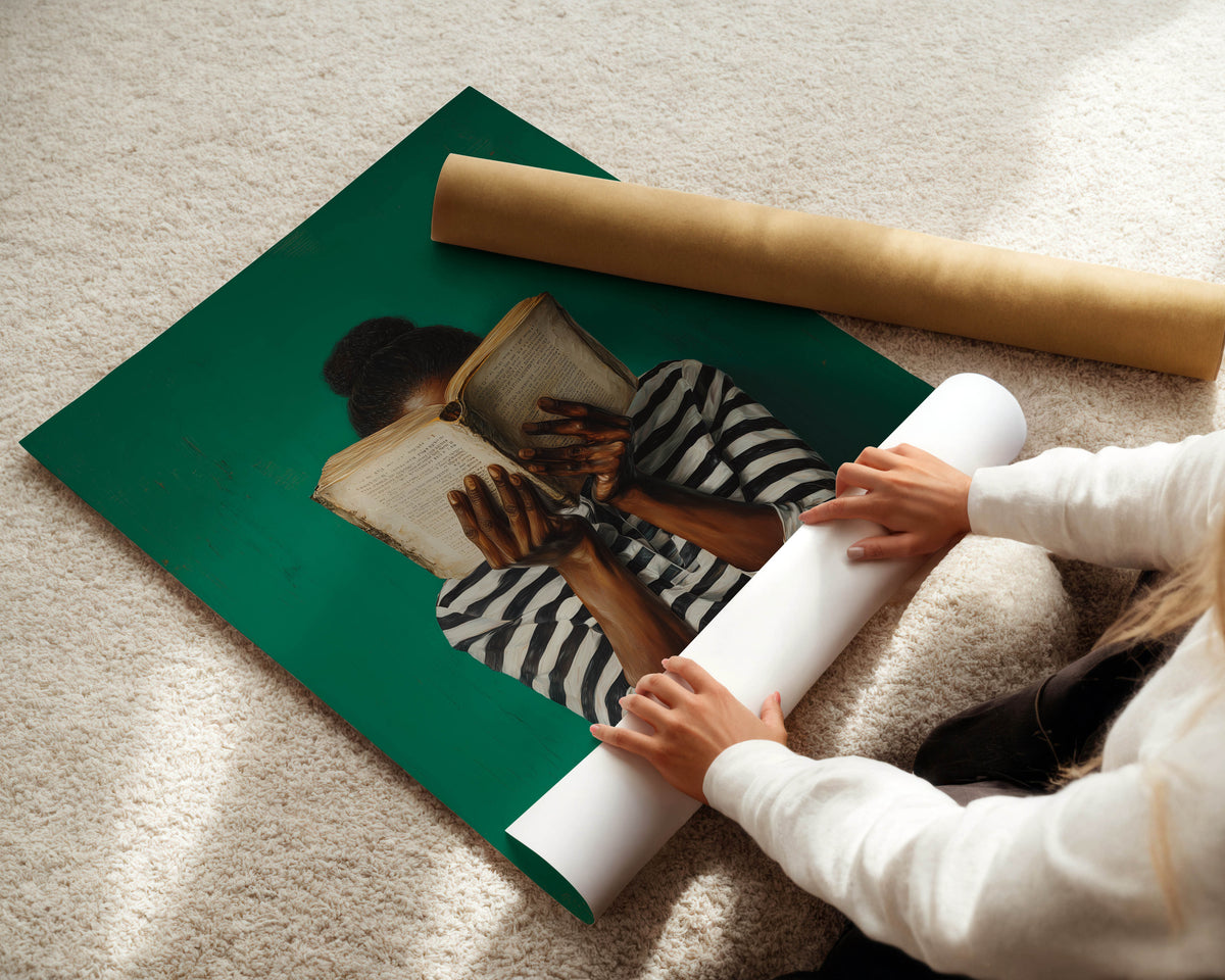 Emerald Read - Afrocentric Reader Print
