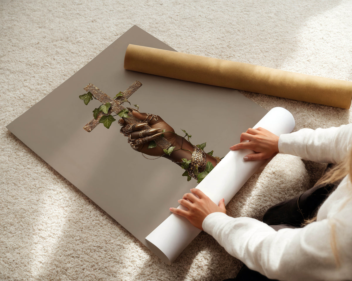 Faith & Ivy - Black Faith-Based Art Print
