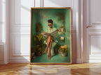 Morning Paper - Black Woman Art Print
