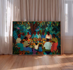 Sunday Table - Black Family Art Print