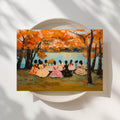Autumn Gathering - Black Women Tea Party Print