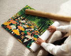 Umbrella Season - Park Black Crowd Print