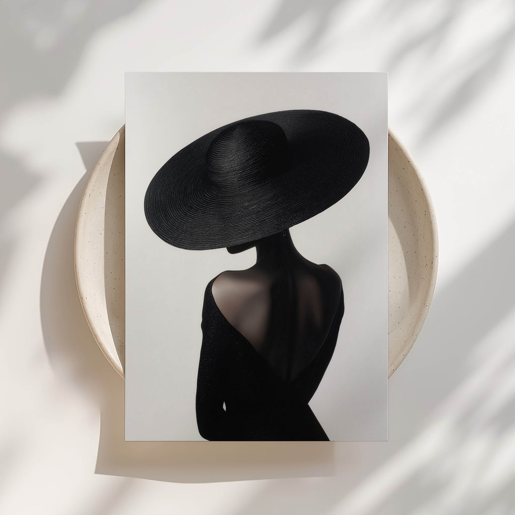 Shadow Portrait - Minimalist Fashion Art Print
