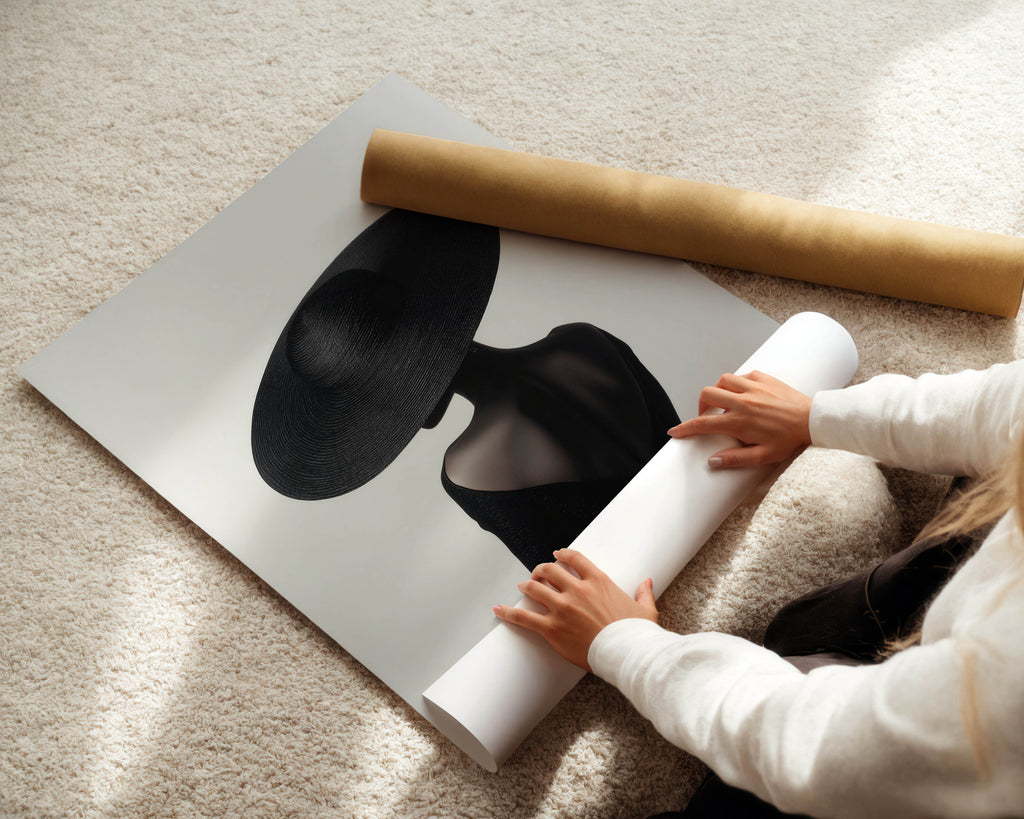Shadow Portrait - Minimalist Fashion Art Print