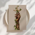 Faith and Gold - Black Hand Cross Art Print