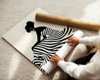 Stripes - Black Woman Silhouette Art Print