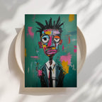 Green Room Study - Black Portrait Art Print