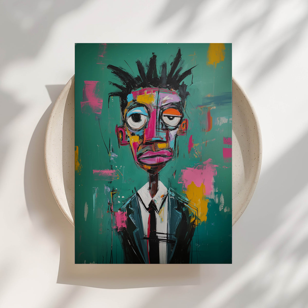 Green Room Study - Black Portrait Art Print