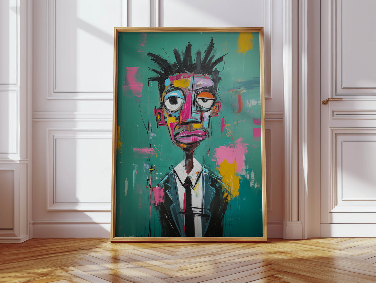 Green Room Study - Black Portrait Art Print