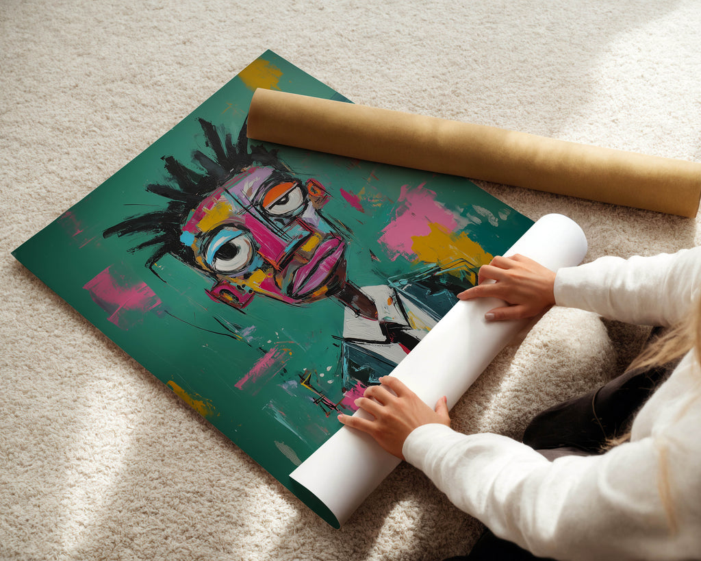 Green Room Study - Black Portrait Art Print