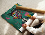 Green Room Study - Black Portrait Art Print