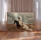 The Rider II - Black Equestrian Art Print
