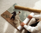 The Rider II - Black Equestrian Art Print